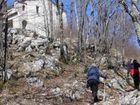 Arrivo alla Cappelletta di Greccio