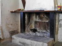 Il camino all'interno della Cappelletta di Greccio