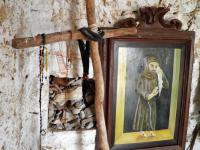 Quadro di San Francesco all'interno della Cappelletta di Greccio